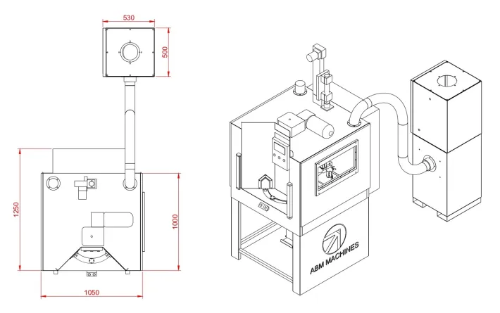 Schéma technique d'une machine ABM