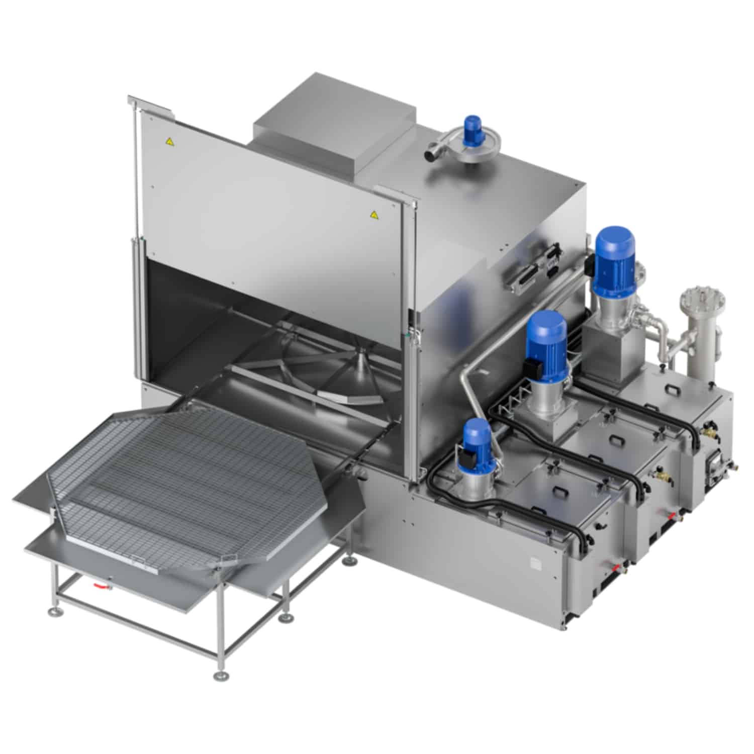 Machine industrielle en acier inoxydable pour ventilation.